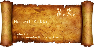Wenzel Kitti névjegykártya